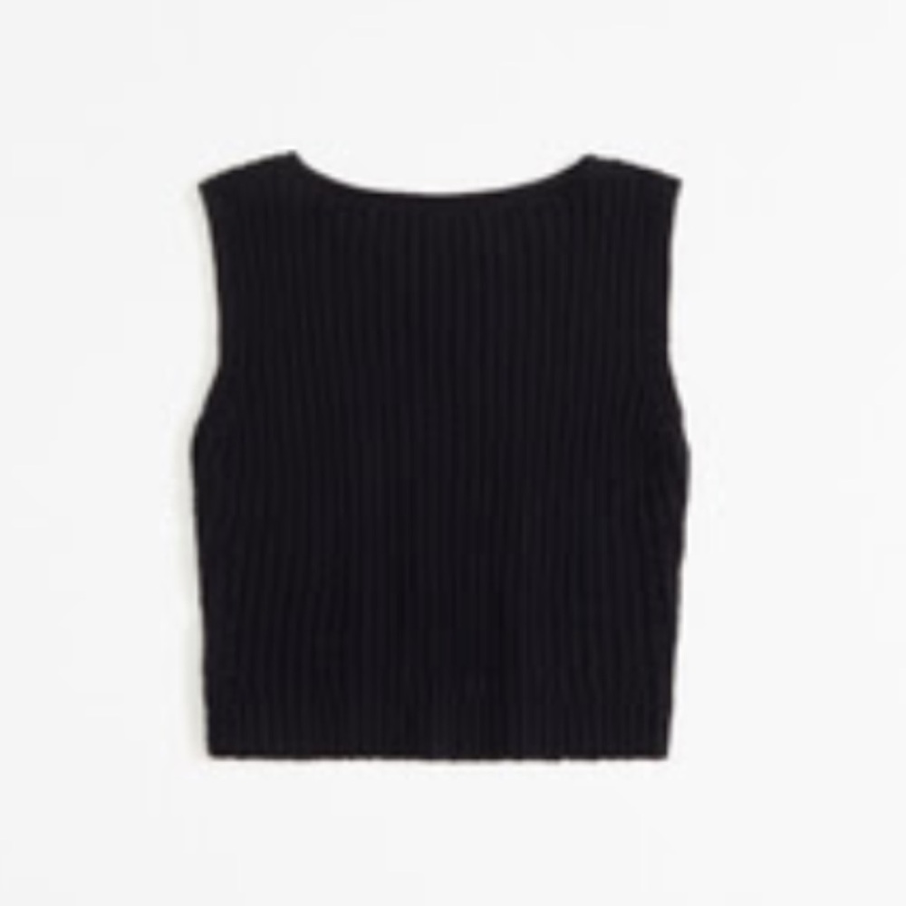 Abercrombie & Fitch Black Ribbed Crop Top